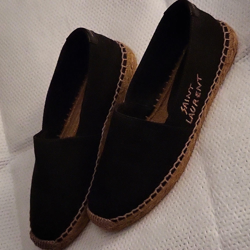 YSL black espadrille